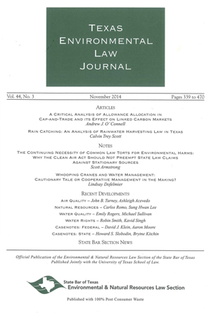 Texas Environmental Law Journal’s volume 56