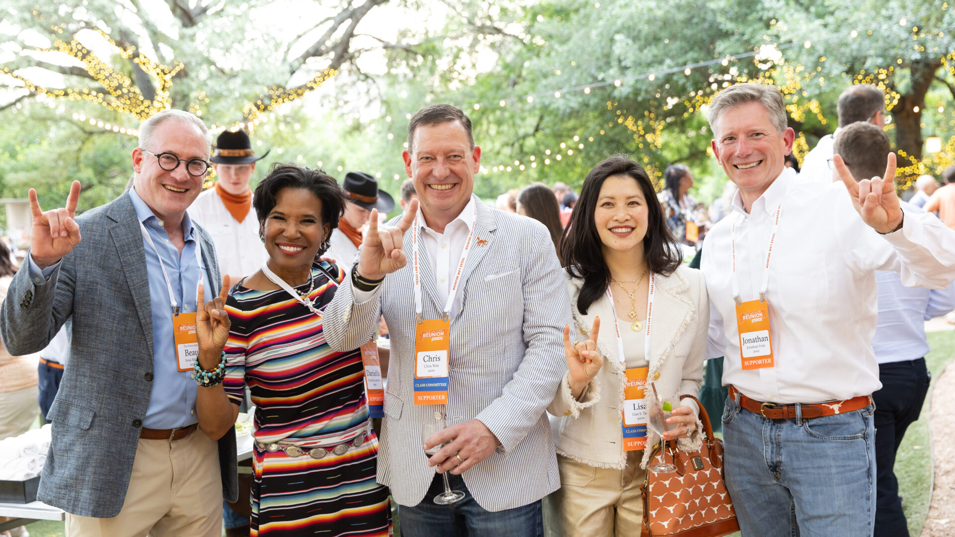 Alumni pose at Texas Law Reunion 2026
