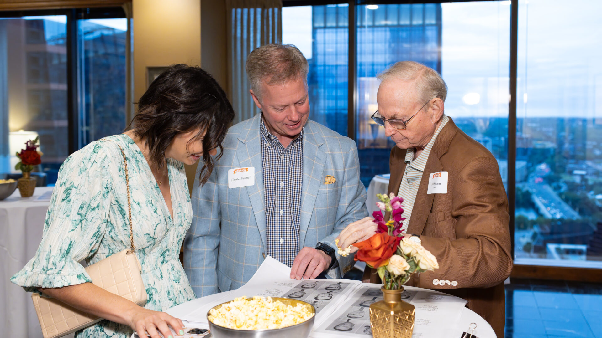 Alumni gathered around a table at Texas Law Reunion 2026
