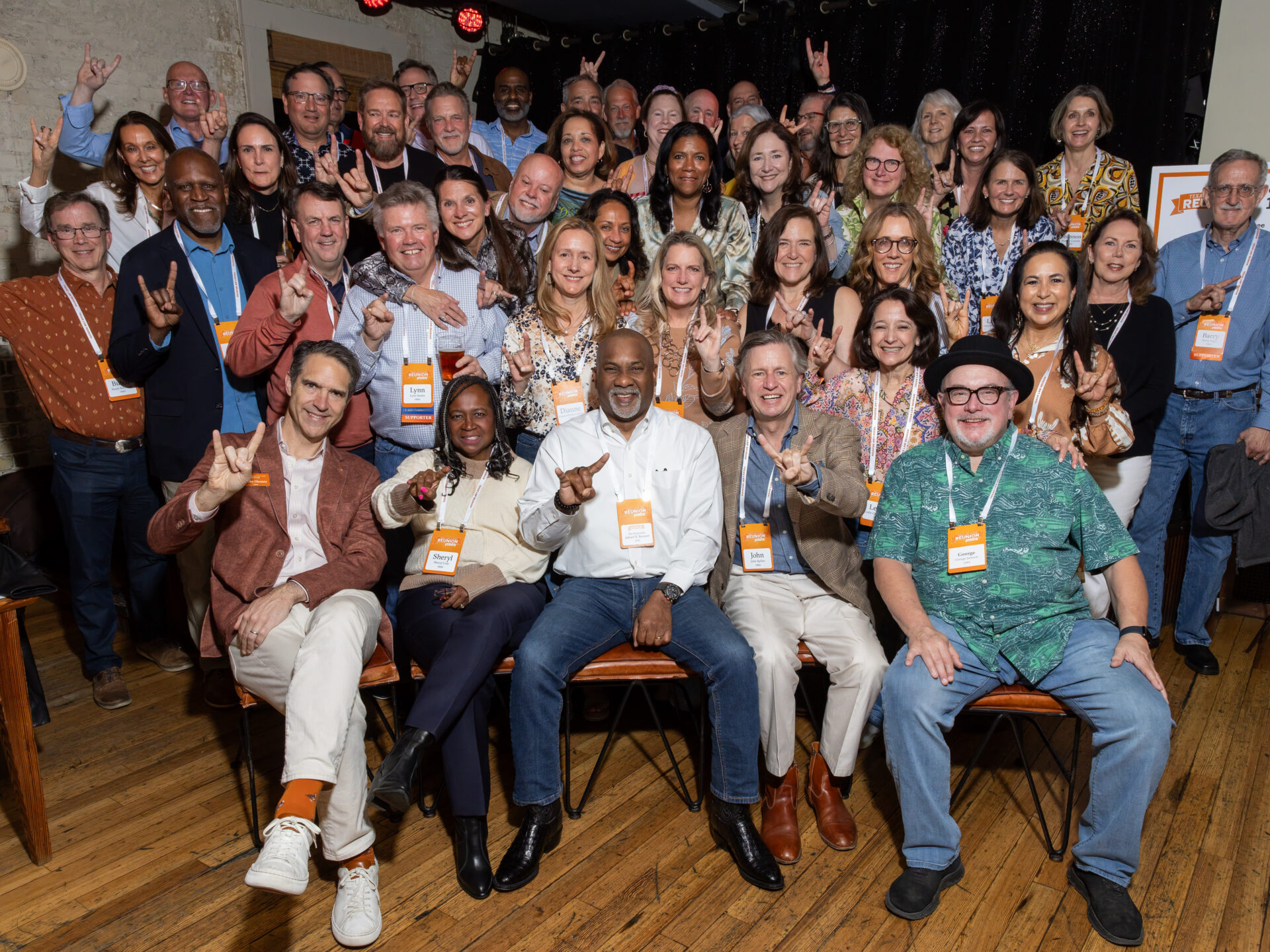 Alumni posing at Texas Law Reunion 2026