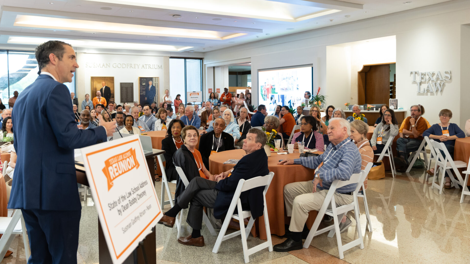 Alumni at event at Texas Law Reunion 2026