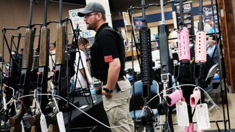 Guns for sale at a gun show in Fort Worth, Texas, July 10, 2016. Spencer Platt/Getty Images