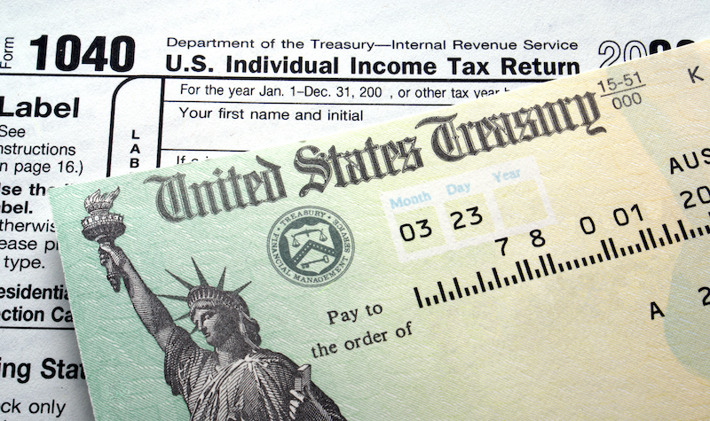 Paper documents of a U.S. Individual Income Tax Return