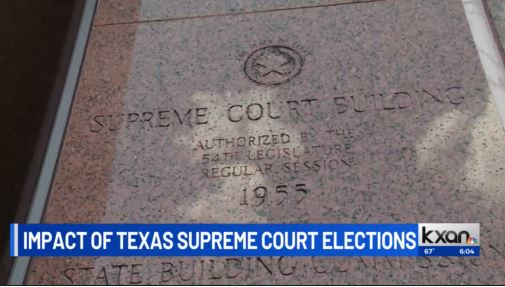 Screenshot of the Texas Supreme Court