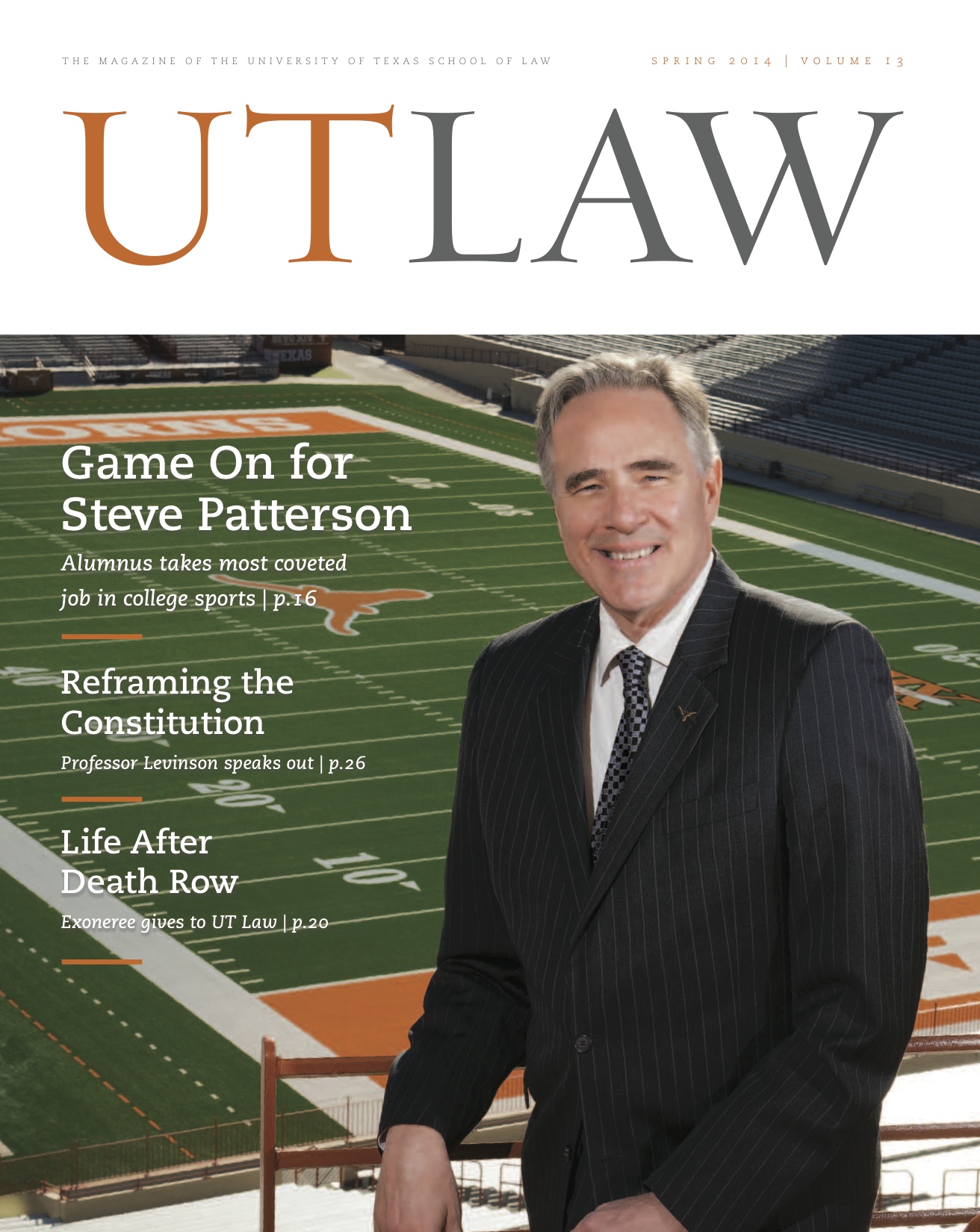 Steve Patterson standing in front of football field