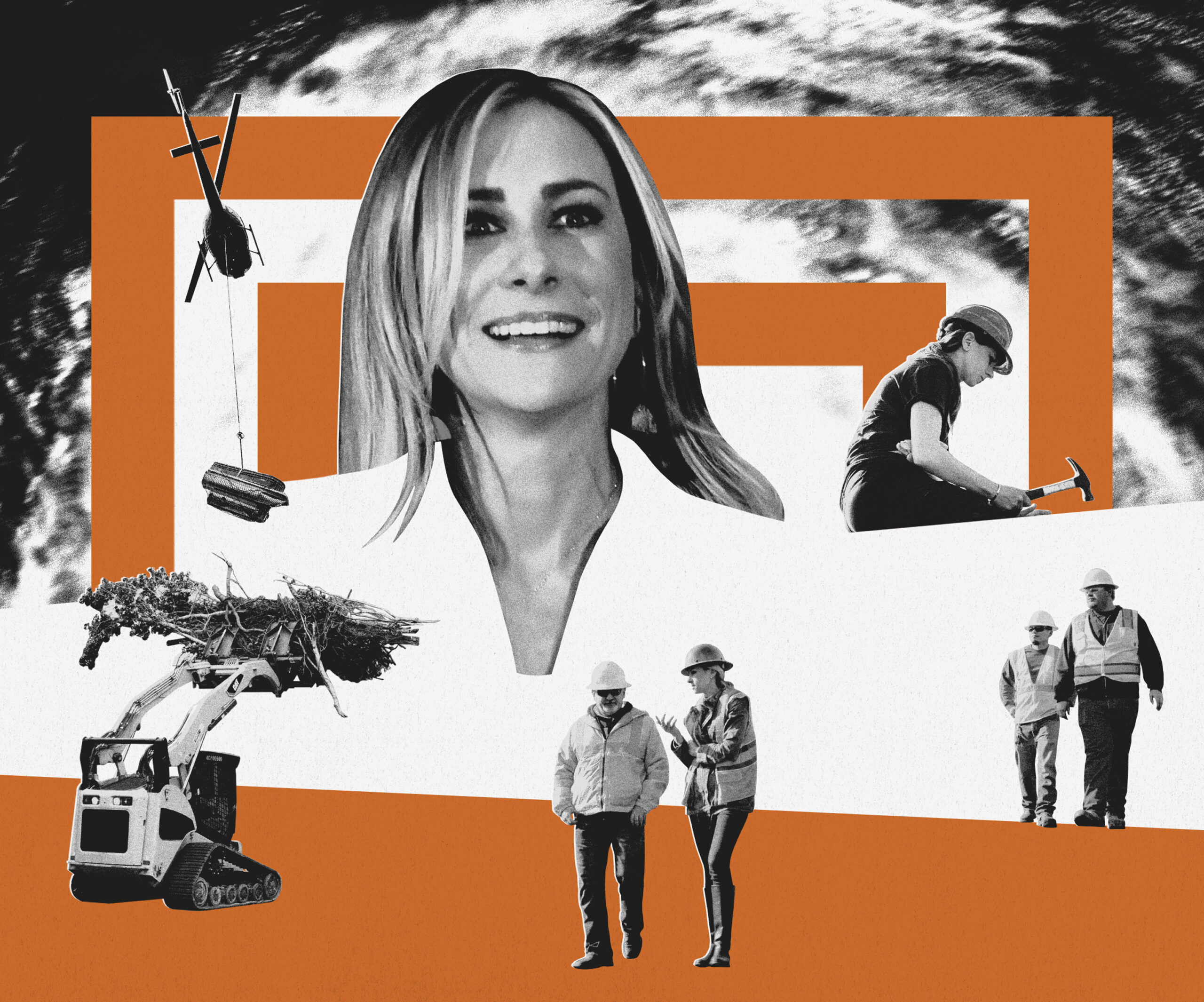 As CEO of AshBritt, the country's leading emergency management company, Brittany Perkins Castillo '13 brings order to chaos and helps hope triumph over despair. | Art by Chantal Jahchan