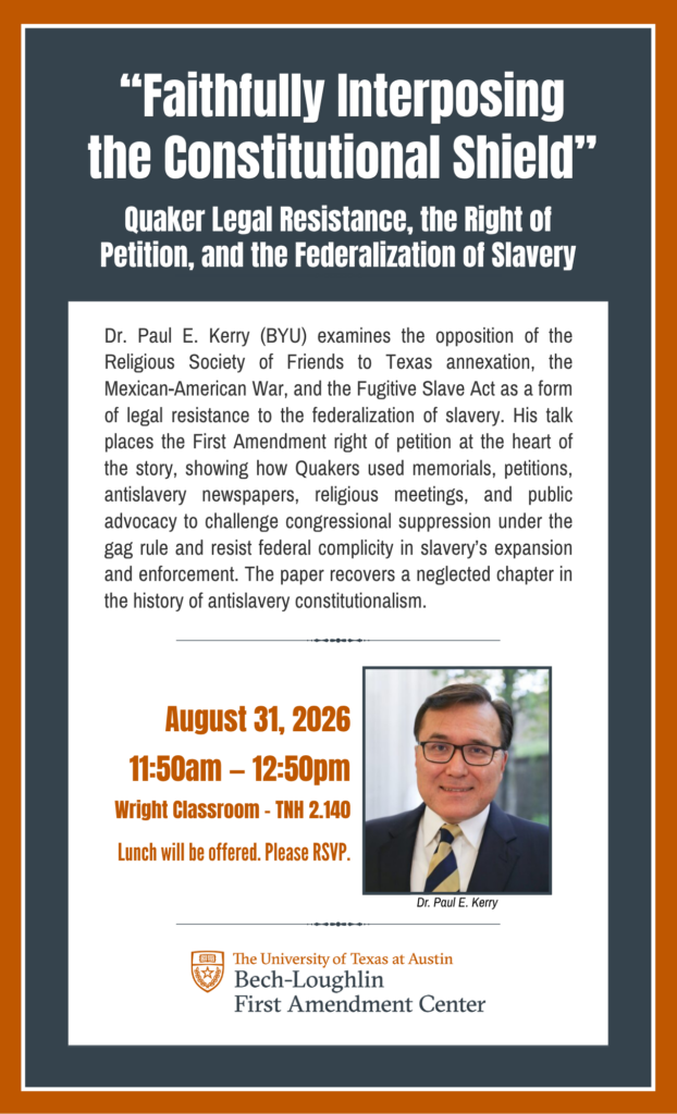 Image of poster for the event that includes photo of Dr. Paul Kerry.
