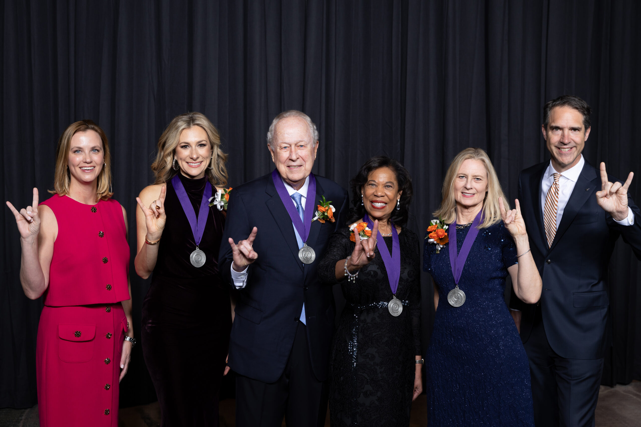 Blair Richardson Loocke ’06, Brittany Perkins Castillo ’13, Kurt Arnold ’02, The Hon. Royal Furgeson ’67, Arleas Upton Kea ’82, Pamela Brown (for David Hall ’69), and Dean Bobby Chesney