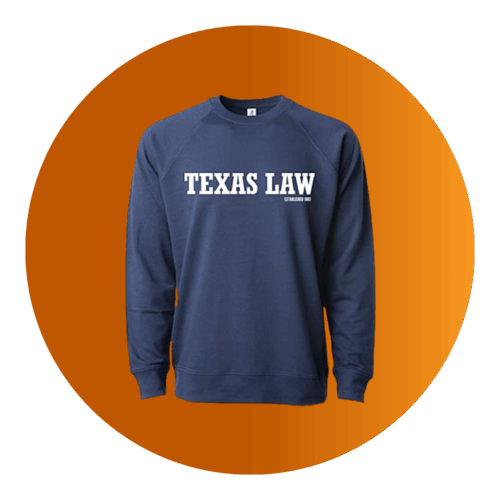 An image of a Texas Law crewneck.