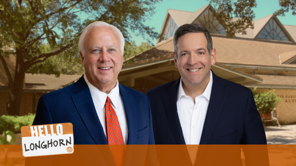 Collage of Gary Farmer and Adam Loewy for Hello Longhorn