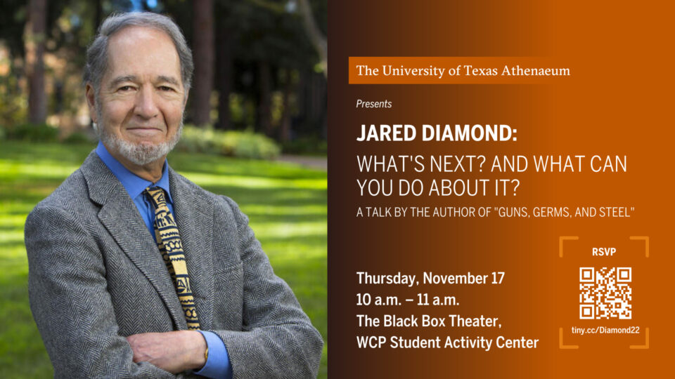 The Athenaeum presents Jared Diamond on Nov. 17, 2022.