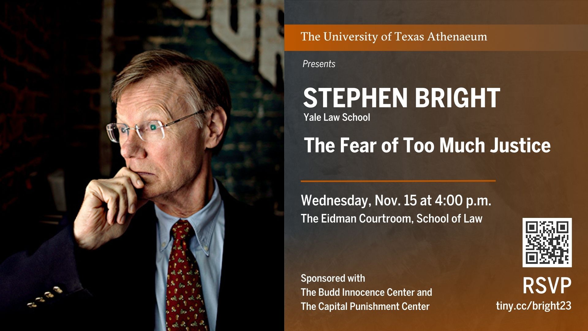 The Athenaeum presents Stephen Bright on Nov. 15, 2023.