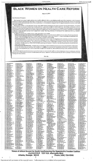 Black Women on Health Care Reform