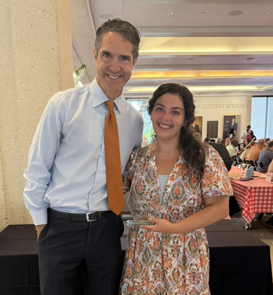 Dean Bobby Chesney and Ashton Sauseda, 2026 Employee of the Year